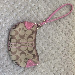 Coach signature wristlet